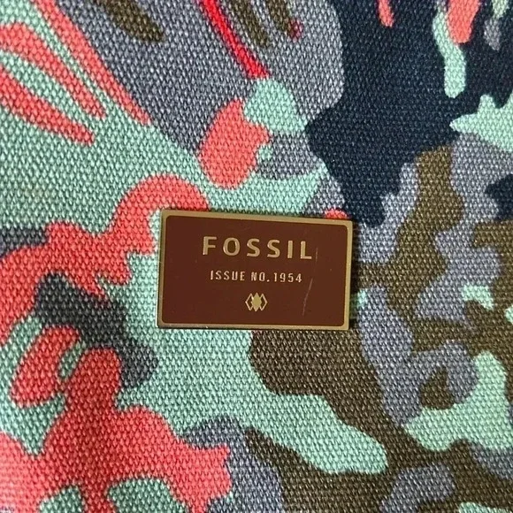 FOSSIL Women's Dawson Crossbody Bag Floral Canvas Camouflage Purse - Picture 10 of 14
